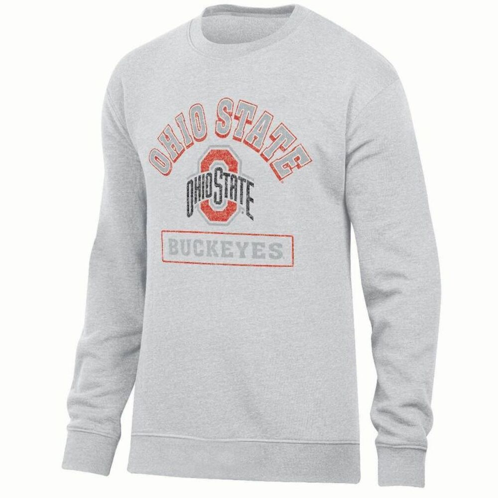 NCAA Ohio State Buckeyes Ash Crew Neck Sweatshirt - XL